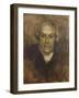 Edmond De Goncourt (1822-96) C.1892 (Oil on Canvas)-Eugene Carriere-Framed Giclee Print