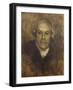 Edmond De Goncourt (1822-96) C.1892 (Oil on Canvas)-Eugene Carriere-Framed Giclee Print