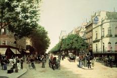 View of the Champs-Elysees from the Place de L'Etoile, 1878-Edmond Georges Grandjean-Giclee Print