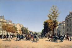 View of the Champs-Elysees from the Place de L'Etoile, 1878-Edmond Georges Grandjean-Giclee Print