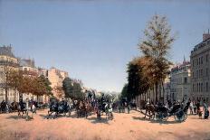 Blick Vom Place D'Etoile in Die Belebten Champs Elysées, 1878-Edmond Georges Grandjean-Giclee Print