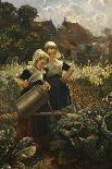 The Little Gardeners-Edmond Louyot-Framed Stretched Canvas