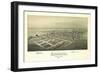 Edmond, Oklahoma - Panoramic Map-Lantern Press-Framed Premium Giclee Print