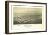 Edmond, Oklahoma - Panoramic Map-Lantern Press-Framed Art Print