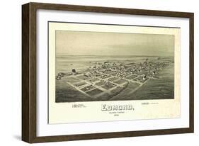 Edmond, Oklahoma - Panoramic Map-Lantern Press-Framed Art Print