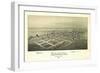 Edmond, Oklahoma - Panoramic Map-Lantern Press-Framed Art Print