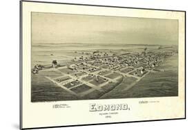 Edmond, Oklahoma - Panoramic Map-Lantern Press-Mounted Art Print