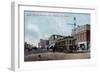 Edmonton, Alta, Canada - Jasper & McDougall Streets-Lantern Press-Framed Art Print