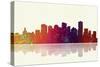 Edmonton Canada Skyline 1-Marlene Watson-Stretched Canvas