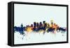 Edmonton Canada Skyline-Michael Tompsett-Framed Stretched Canvas