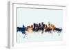 Edmonton Canada Skyline-Michael Tompsett-Framed Art Print