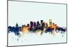 Edmonton Canada Skyline-Michael Tompsett-Mounted Art Print