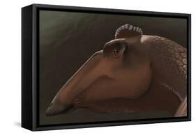 Edmontosaurus Regalis Dinosaur Portrait-null-Framed Stretched Canvas