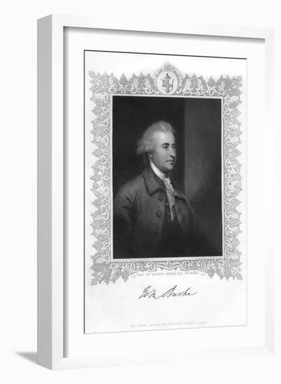 Edmund Burke, Irish Statesman, Author, Orator, Political Theorist, and Philosopher, 19th Century-H Robinson-Framed Giclee Print