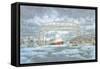 Edmund Fitz Leaving Dock-Stanton Manolakas-Framed Stretched Canvas