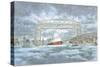 Edmund Fitz Leaving Dock-Stanton Manolakas-Stretched Canvas