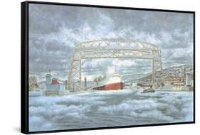 Edmund Fitz Leaving Dock-Stanton Manolakas-Framed Stretched Canvas