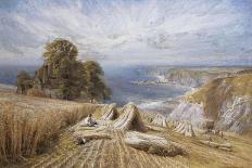 Harvesting on the South Coast-Edmund G. Warren-Framed Stretched Canvas