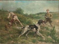 A German-Short Haired Pointer and Two Setters in a Landscape-Edmund Henry Osthaus-Giclee Print