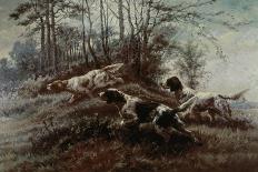 A German-Short Haired Pointer and Two Setters in a Landscape-Edmund Henry Osthaus-Giclee Print