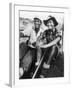 Edmund Hillary and Nepalese Sherpa Guide Tenzing Norgay Sitting Together-James Burke-Framed Premium Photographic Print