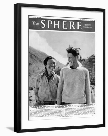 Edmund Hillary and Tensing-null-Framed Photographic Print