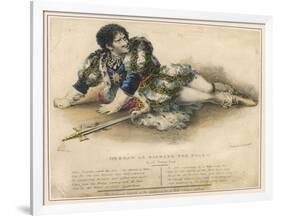 Edmund Kean English Actor in the Role of Shakespeare's Richard III-W. Gear-Framed Art Print