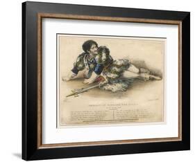 Edmund Kean English Actor in the Role of Shakespeare's Richard III-W. Gear-Framed Art Print