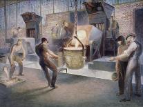 Tapping Induction Furnace-Edmund M. Ashe-Framed Stretched Canvas