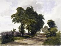 View of Hampstead with a Barn on the Left, Hampstead, Camden, London, 1842-Edmund Marks-Giclee Print