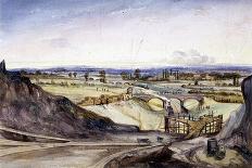 View of Hampstead with a Barn on the Left, Hampstead, Camden, London, 1842-Edmund Marks-Giclee Print