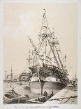 Ship in the East India Docks, London, C1840-Edmund Patten-Mounted Giclee Print