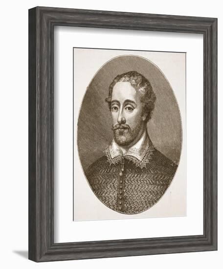 Edmund Spenser, from an Engraving by G. Vertue-English School-Framed Giclee Print