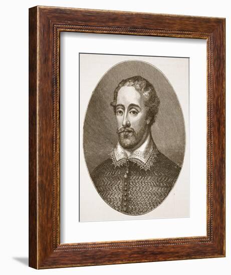 Edmund Spenser, from an Engraving by G. Vertue-English School-Framed Giclee Print