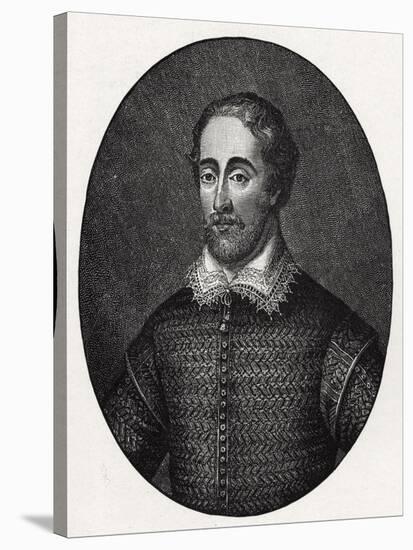 Edmund Spenser - portrait-George Vertue-Stretched Canvas