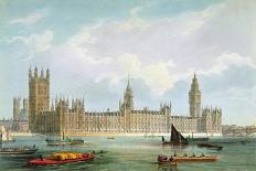 The New Houses of Parliament, Engraved by Thomas Picken Published by Lloyd Bros. and Co., 1852-Edmund Walker-Framed Stretched Canvas