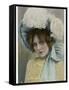 Edna May in Bonnet-null-Framed Stretched Canvas