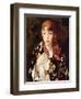 Edna Smith in a Japanese Wrap, C.1915-Robert Cozad Henri-Framed Giclee Print