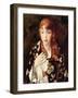 Edna Smith in a Japanese Wrap, C.1915-Robert Cozad Henri-Framed Giclee Print