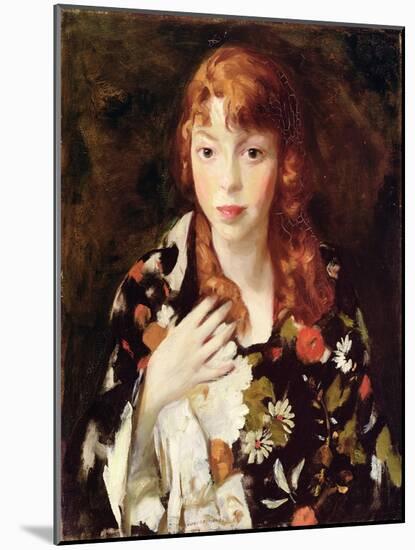 Edna Smith in a Japanese Wrap, C.1915-Robert Cozad Henri-Mounted Giclee Print