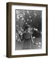 Edna St. Vincent Millay American Poet. 1914 Portrait by Arnold Genthe-null-Framed Art Print