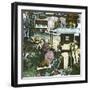 Edo (Present Tokyo, Japan), Bazaar Circa 1860-Leon, Levy et Fils-Framed Photographic Print