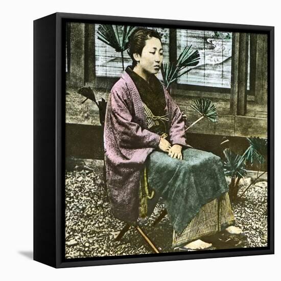 Edo (Present Tokyo, Japan), Japanese Woman Circa 1860-Leon, Levy et Fils-Framed Stretched Canvas