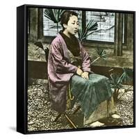 Edo (Present Tokyo, Japan), Japanese Woman Circa 1860-Leon, Levy et Fils-Framed Stretched Canvas