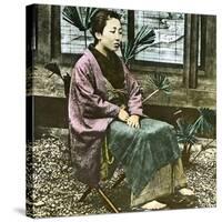 Edo (Present Tokyo, Japan), Japanese Woman Circa 1860-Leon, Levy et Fils-Stretched Canvas
