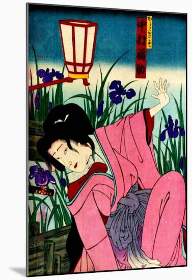 Edo Woman in Iris Patch-null-Mounted Giclee Print