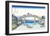 Edo Zdo Bridge-Katsushika Hokusai-Framed Art Print