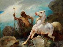 Neptune Creating the Horse, Ca 1845-Édouard Alexandre Odier-Framed Giclee Print