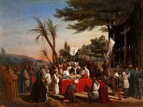 Funeral of Godfrey of Bouillon in Jerusalem, 23rd July 1100-Édouard Cibot-Framed Giclee Print