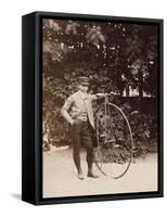 Edouard Eiffel, tenant un bicycle-Alexandre-Gustave Eiffel-Framed Stretched Canvas